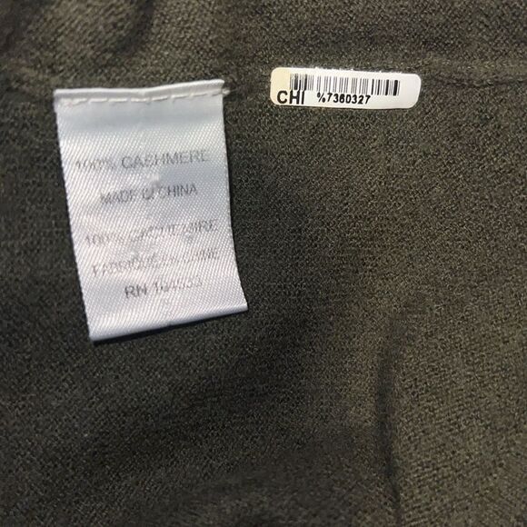 OONAGH BY NANETTE LEPORE Olive Green Cashmere Sweater-S - Picture 9 of 10